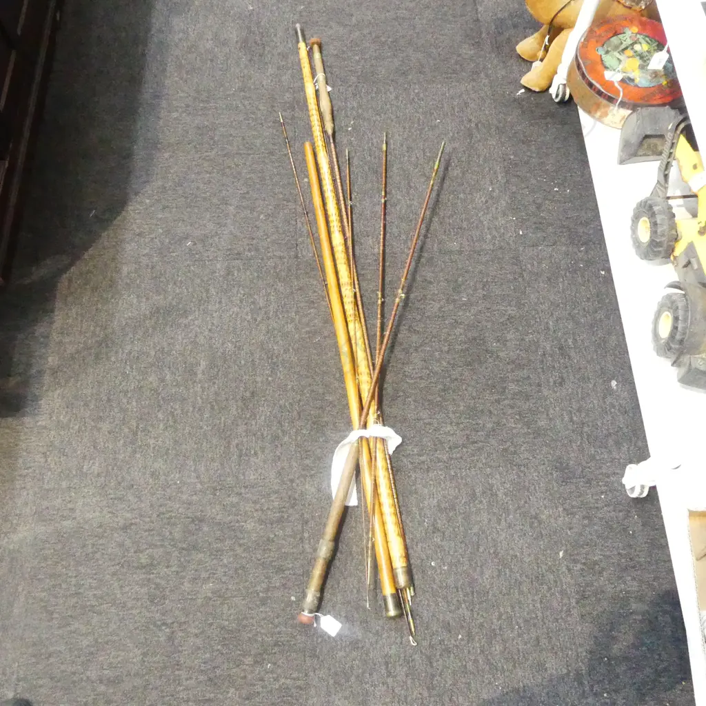 TWO HARDYS SPLIT CANE FISHING RODS Image 1++