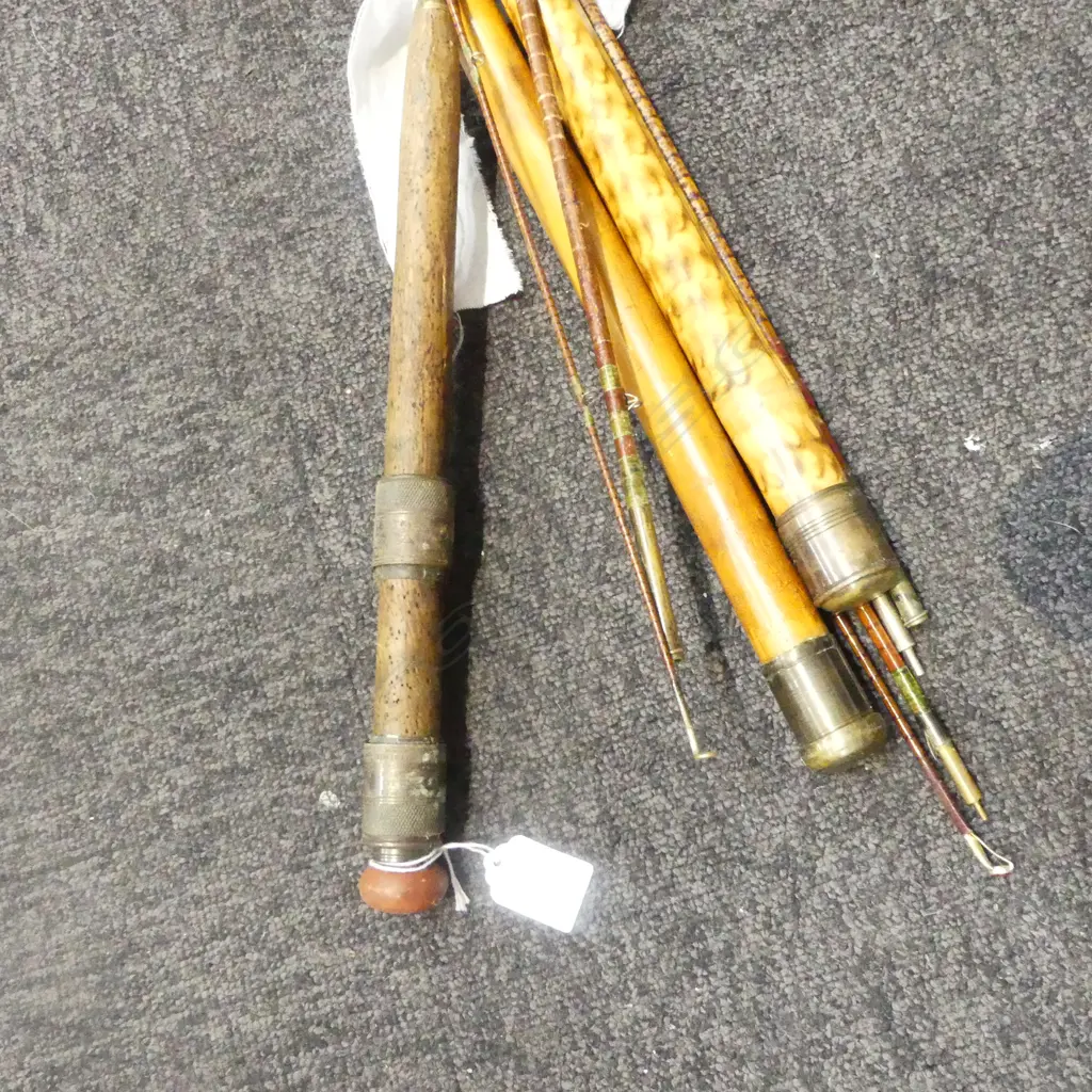 TWO HARDYS SPLIT CANE FISHING RODS Image 1++