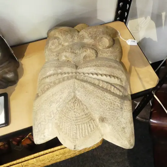 CARVED WOODEN MASK H.400mm