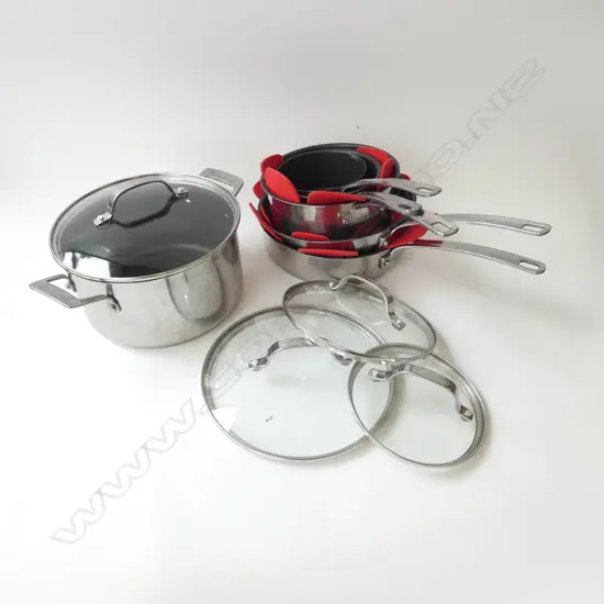 6 PCE. CIRCULON GENISIS POT & PAN SET
