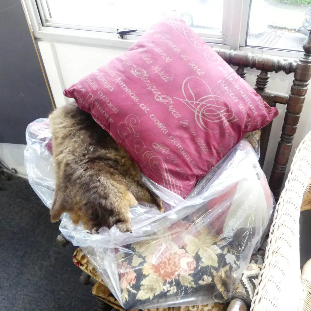 BAG OF CUSHIONS POSSEM SKIN ETC Image 1++