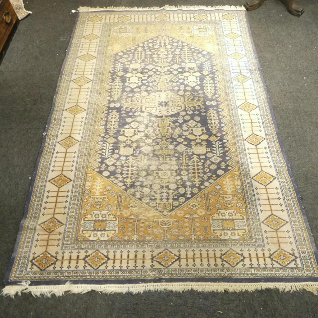 HAND KNOTTED WOOL PILE RUG 2130x1400mm some wear Image 1++