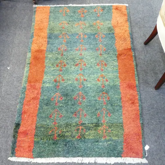 HAND KNOTTED ALL WOOL GABBEH RUG 1600x1050mm