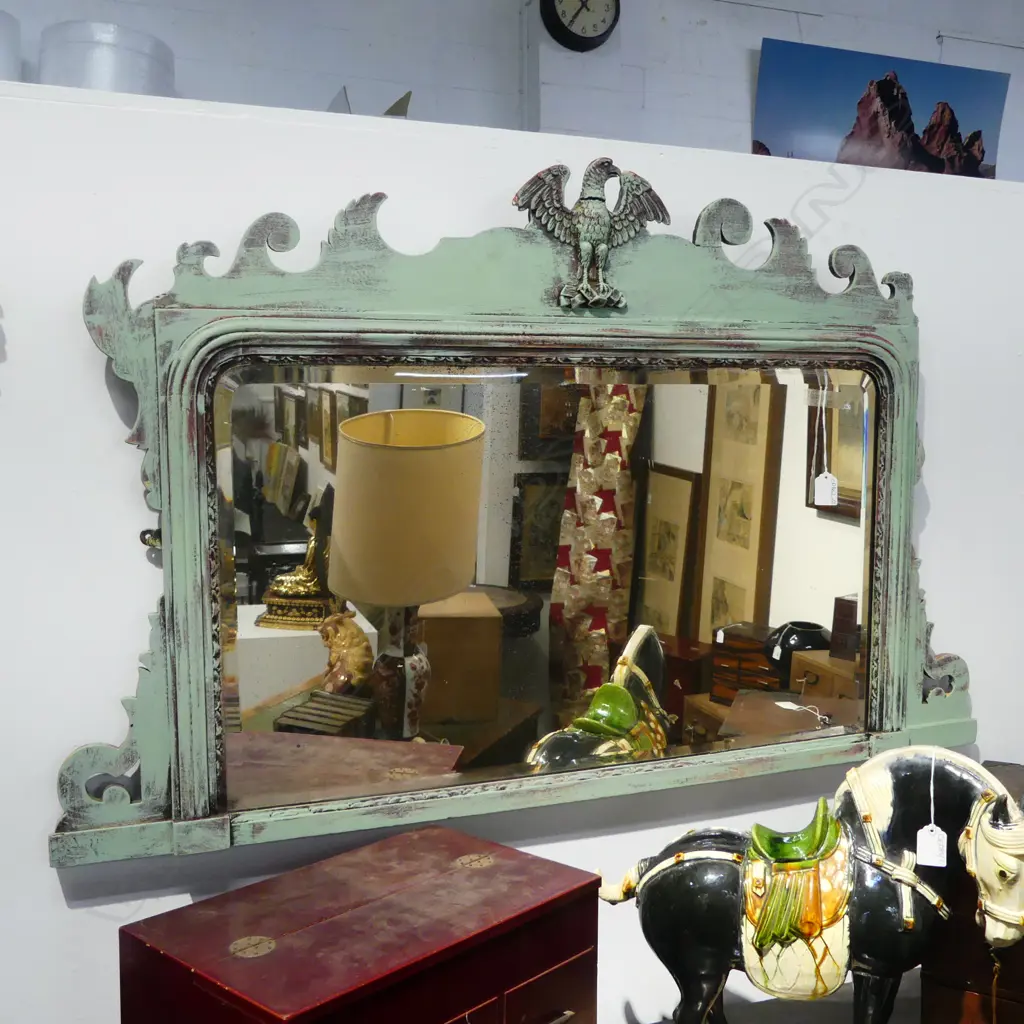 REGENCY CHALK PAINTED MIRROR (faulted) 1080 x 660mm Image 1++