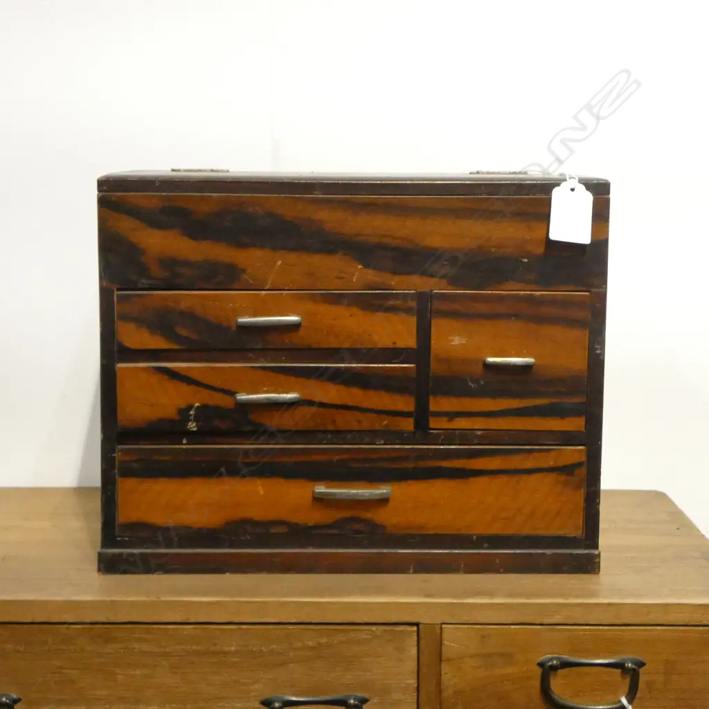 VINTAGE JAPANESE SEWING BOX W.245mm Image 1++