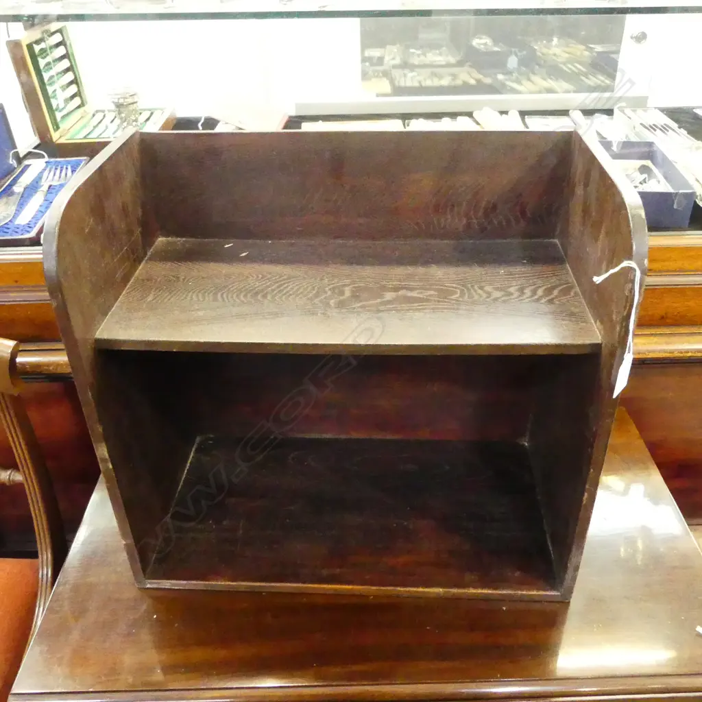 VINTAGE ART DECO OAK SMALL BOOKSHELF W.455mm Image 1++