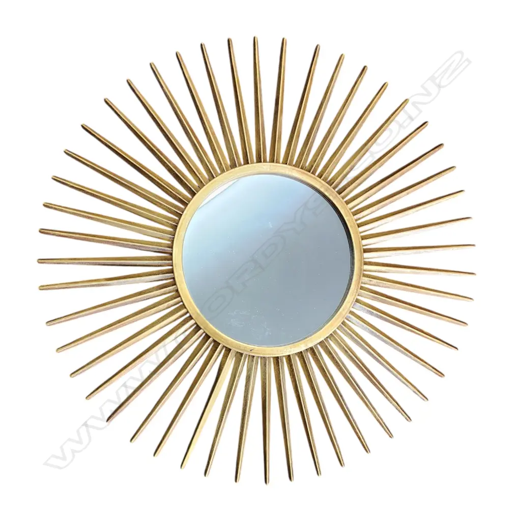GOLD METAL STAR BURST MIRROR 860mm dia Image 1++