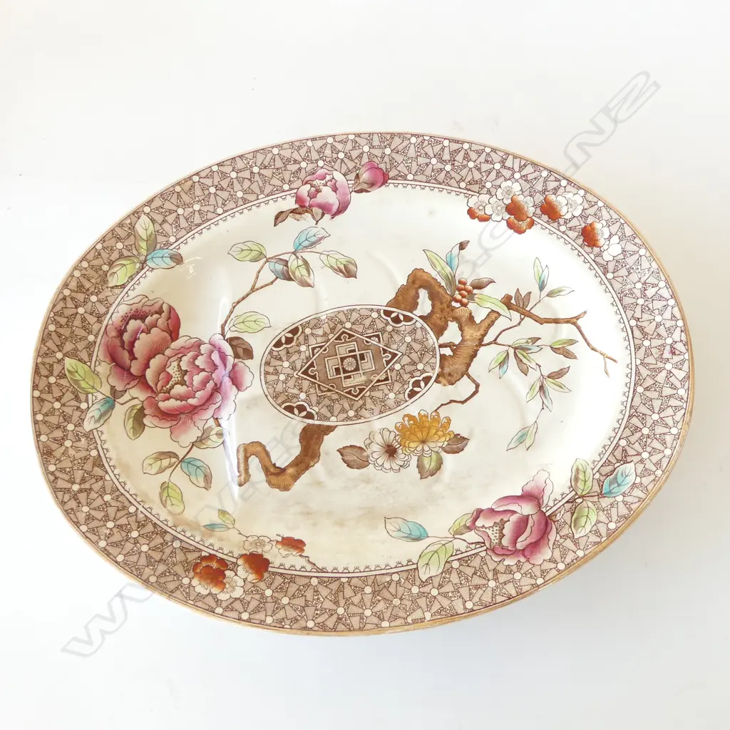 LG LATE 19thC MEAT PLATTER ASHET 400x500mm Image 1++