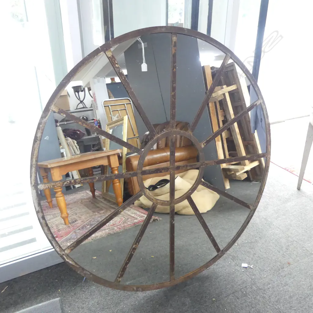 MODERN RUSTIC MIRROR 1390mm dia Image 1++