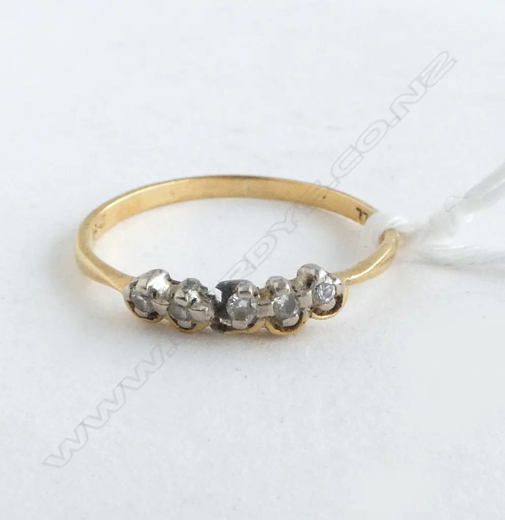 18CT RING, FAULTS 1.47gm SIZE P Image 1++