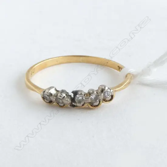 18CT RING, FAULTS 1.47gm SIZE P