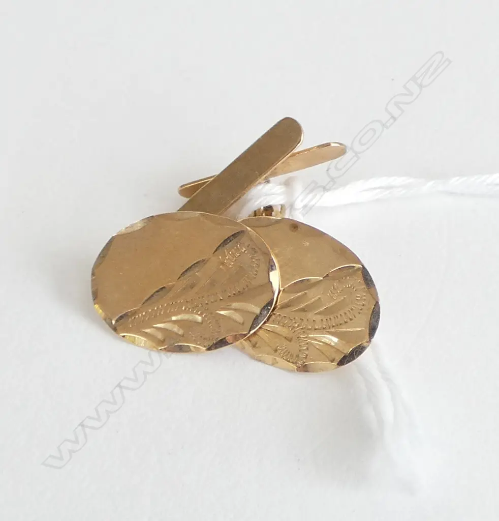 PR 9ct GOLD CUFFLINKS 2gms Image 1++