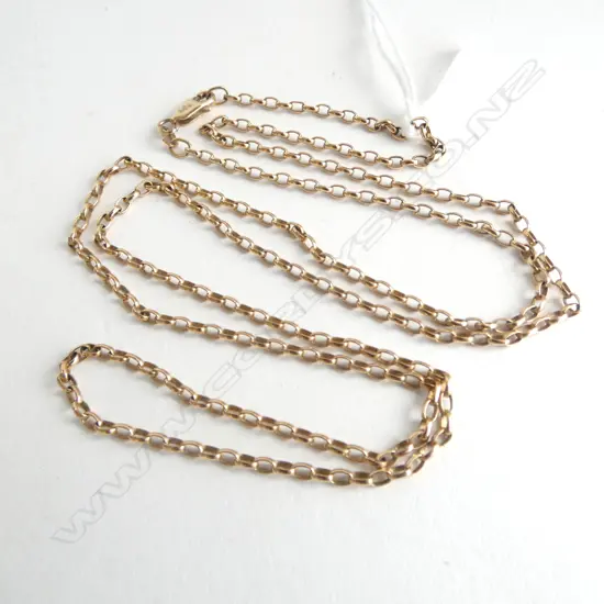 9ct GOLD BELCHER CHAIN, L.720mm 7.7gm