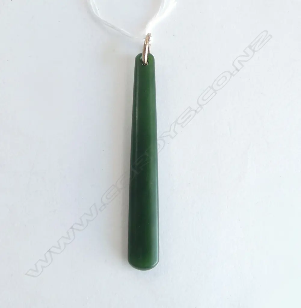 OLD POUNAMU PENDANT/EARRING/KURU on 9ct? BAIL L.80mm untested Image 1++