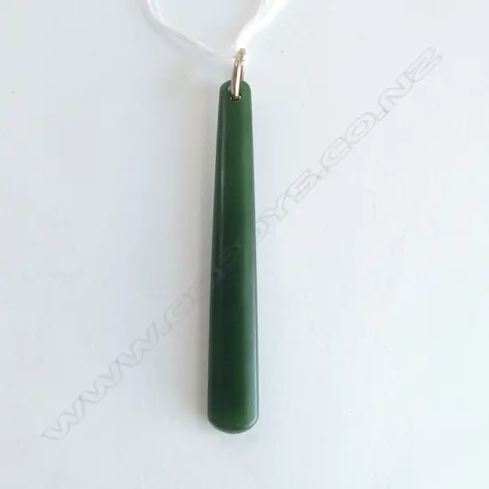 OLD POUNAMU PENDANT/EARRING/KURU on 9ct? BAIL L.80mm untested