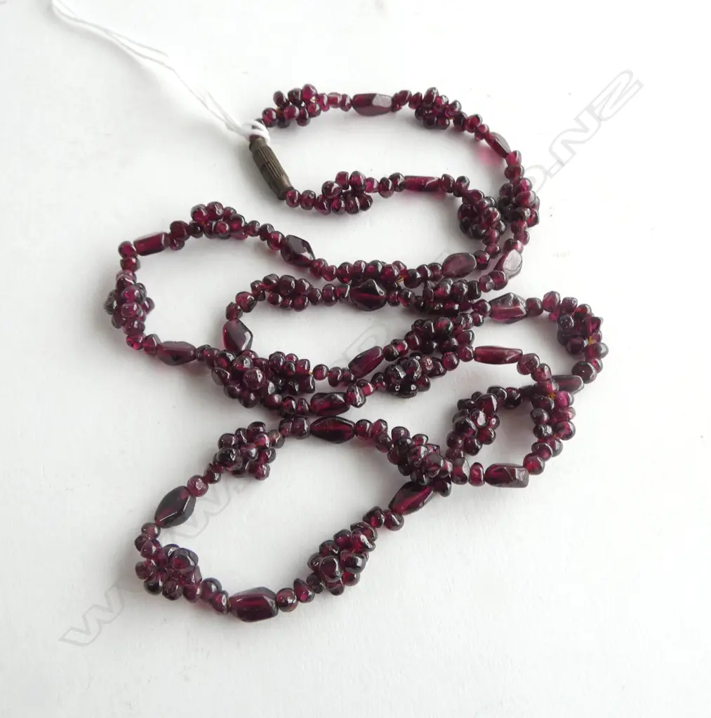 STRING GARNET BEADS L.700mm Image 1++