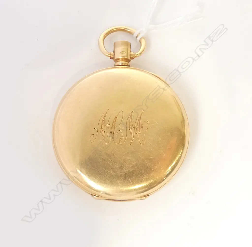 18CT WALHAM POCKET WATCH, B'HAM 1914 101.7grms missing winder dust cover is 18ct Image 1++