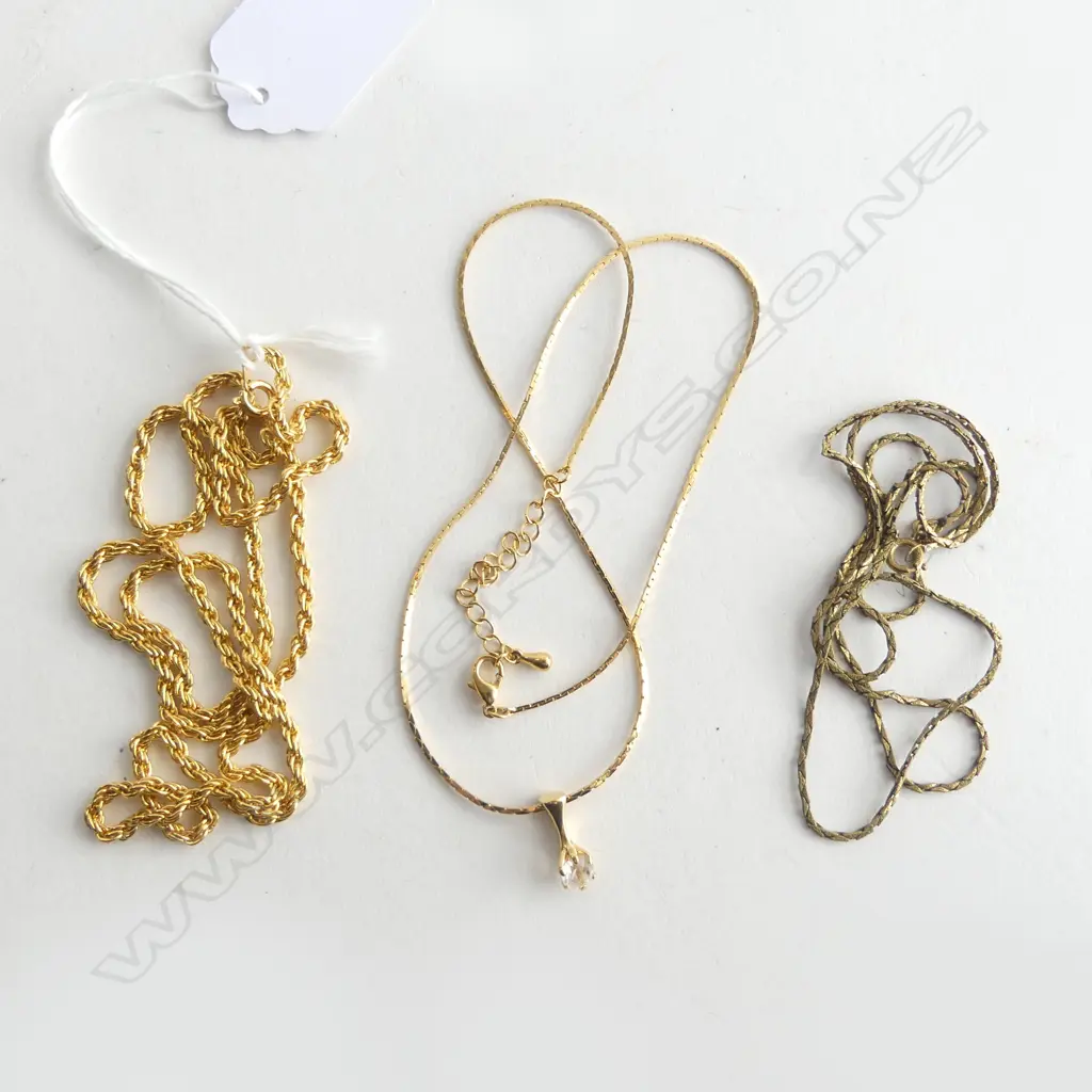 3 GOLD PLATED CHAINS Image 1++