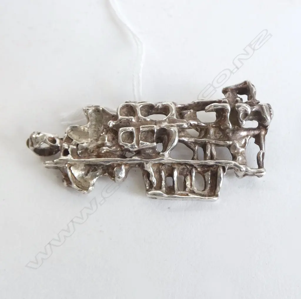 STG SILVER 1960's RANDERS DENMARK PENDANT/BROOCH 24.4gms Image 1++