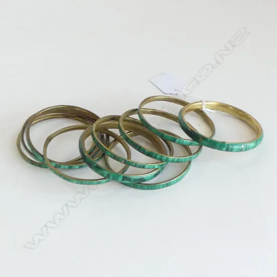 10 MALACHITE BANGLES