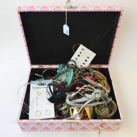 BOX OF COSTUME JEWELLERY