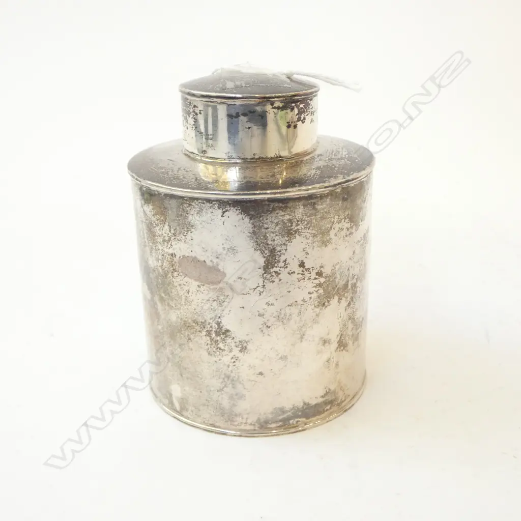 S/SILVER TEA CADDY 118G Image 1++