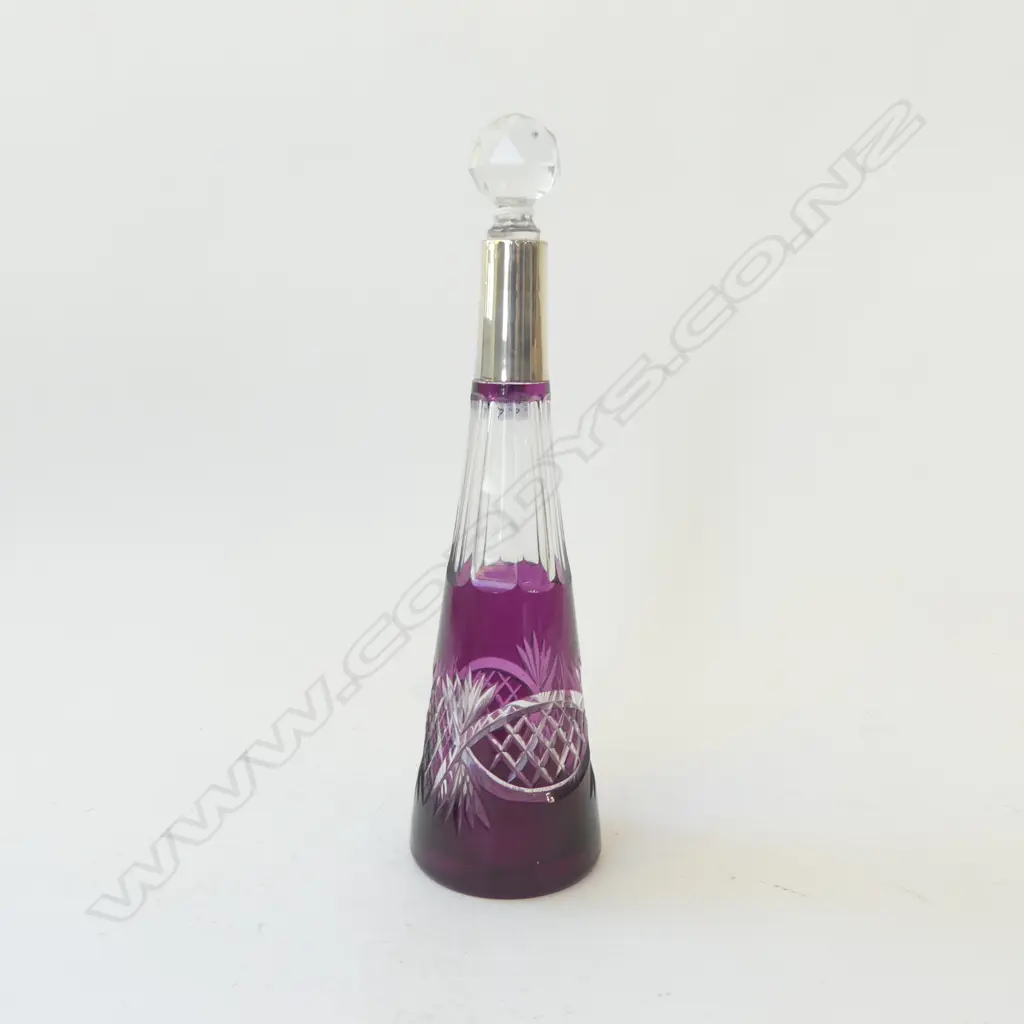 PURPLE CRYSTAL BOTTLE w. STG CAP H.300mm Image 1++