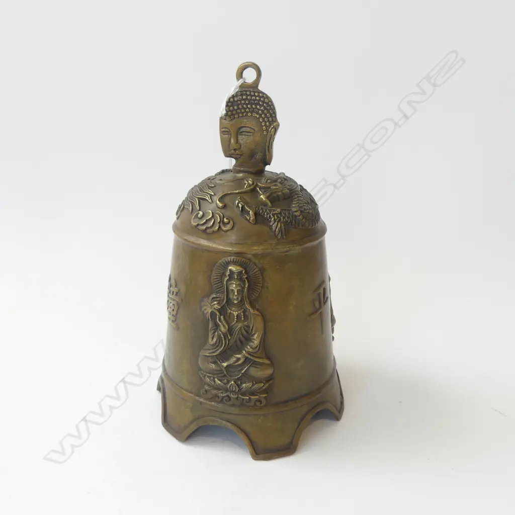 ORIENTAL BRASS TEMPLE BELL H.230mm Image 1++