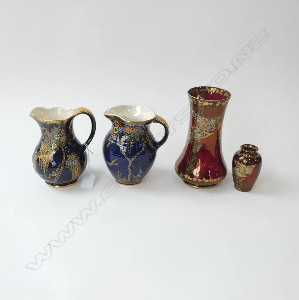 4 pces. CROWN DEVON LUSTREWARE largest H.190mm Image 1++