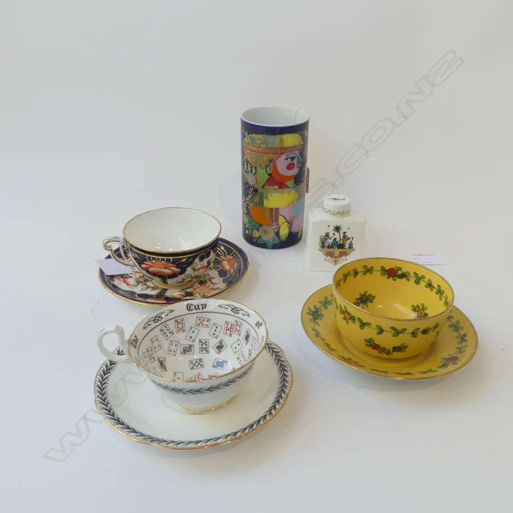3 FANCY CHINA C/S + ROSENTHAL VASE by BJORN WIINBLAD H.140mm & OTHER  Image 1++