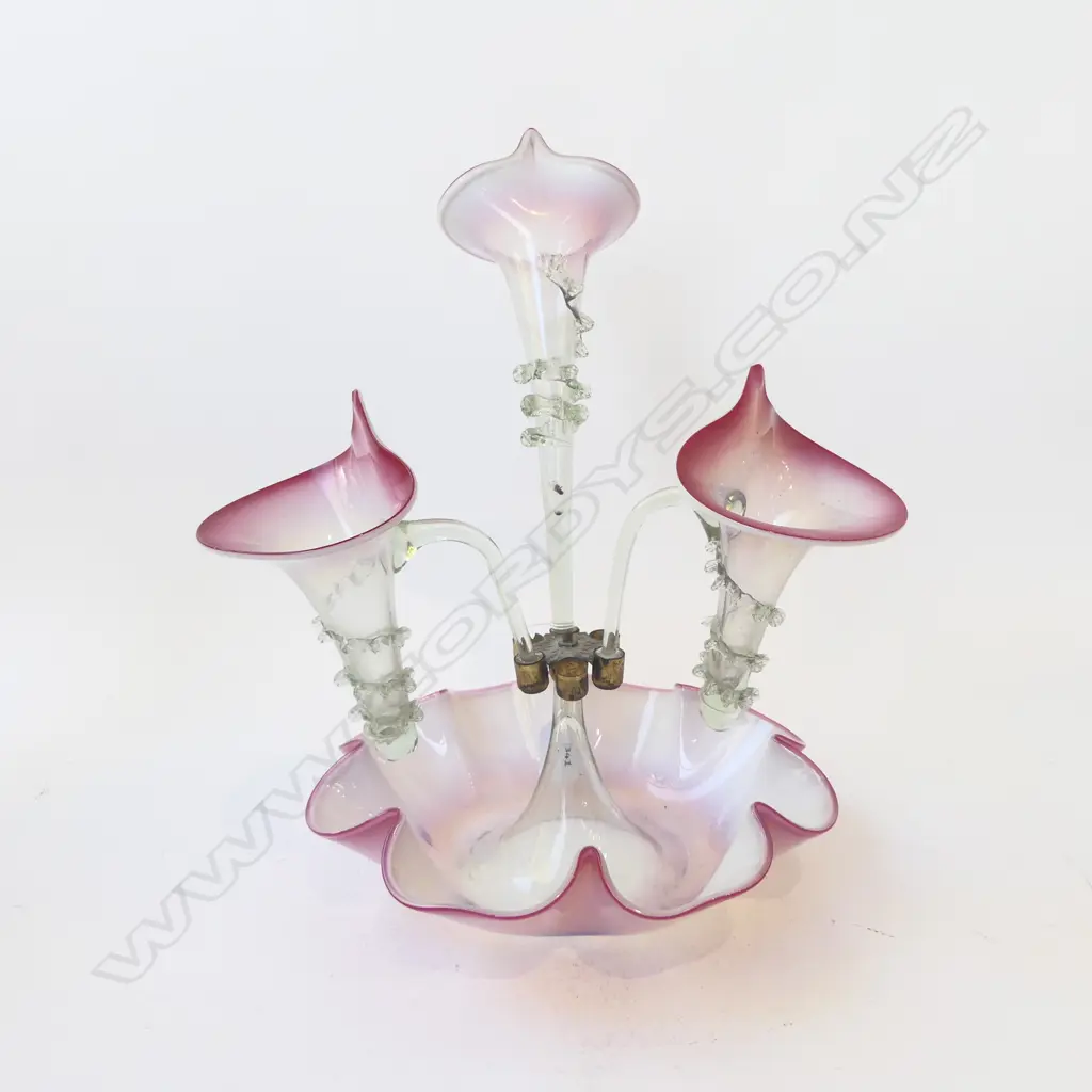 ANTIQUE GLASS EPERGNE H.385mm Image 1++