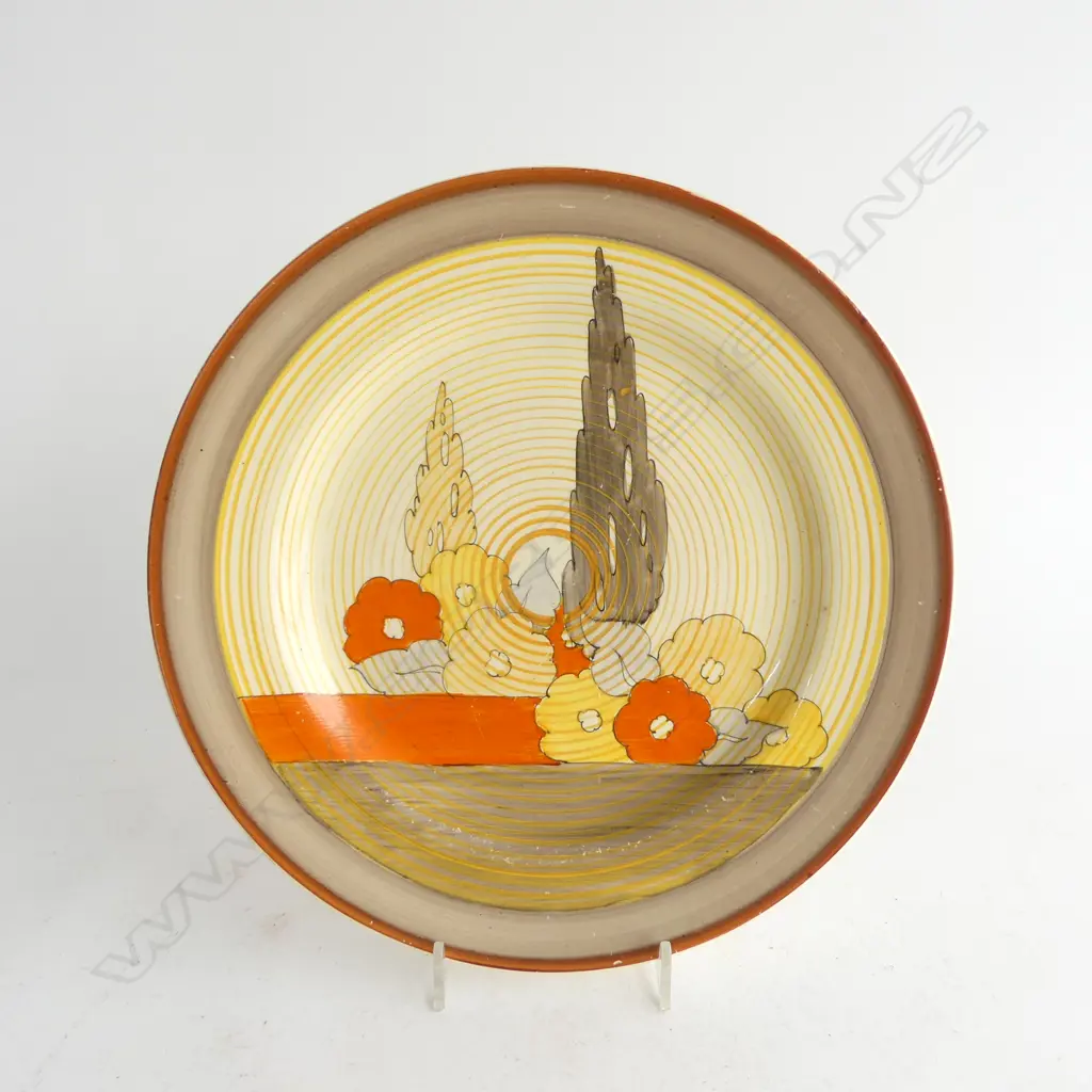 CLARICE CLIFF CABINET PLATE 'CAPRI' 250mm Image 1++
