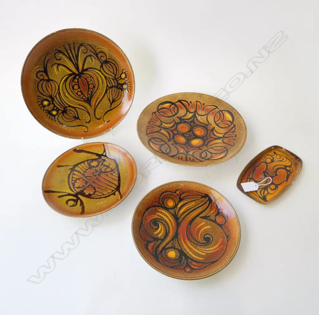 5 PCS POOLE AGEAN, LRG PLATE & DISH dia.260mm Image 1++