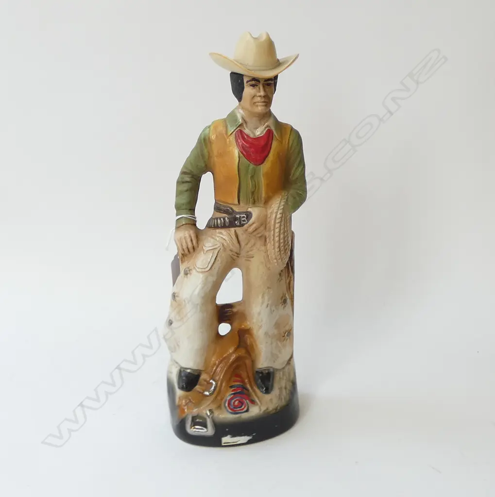 JIM BEAM COWBOY CHINA DECANTER H.400mm  Image 1++