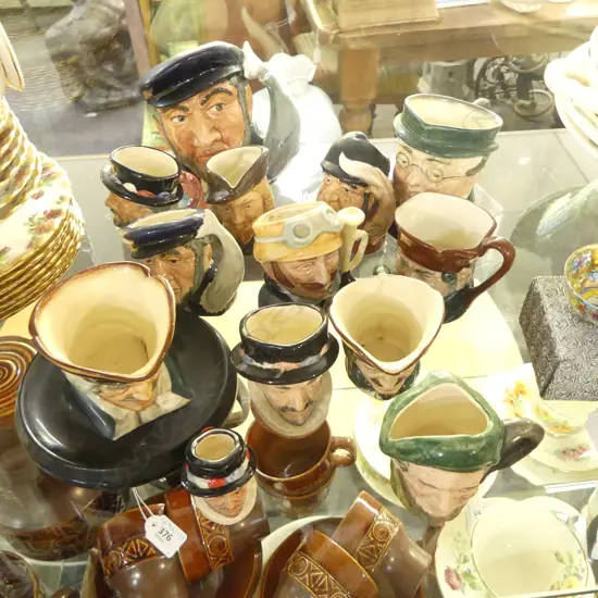 13 ROYAL DOULTON CHARACTER TOBY JUGS 