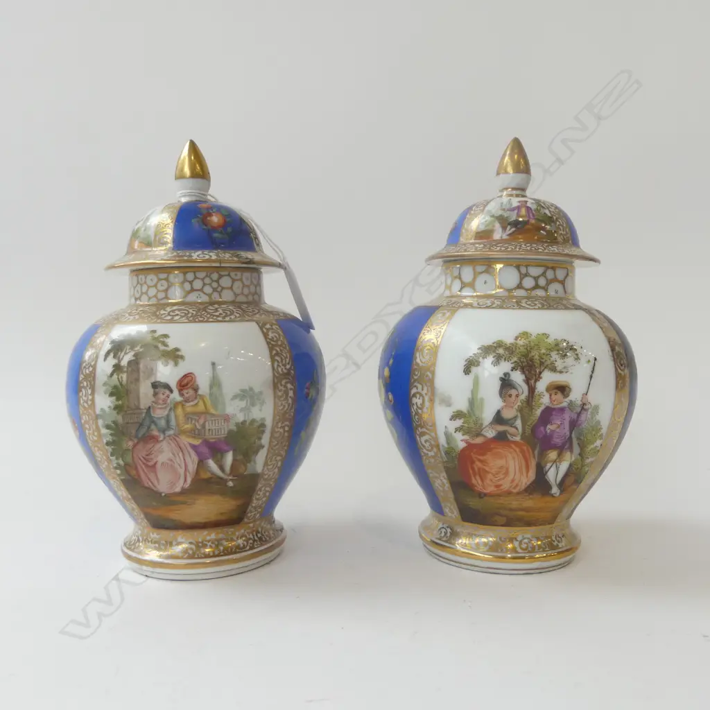 PR LIDDED GINGER JARS H.185mm 1 lid repaired Image 1++