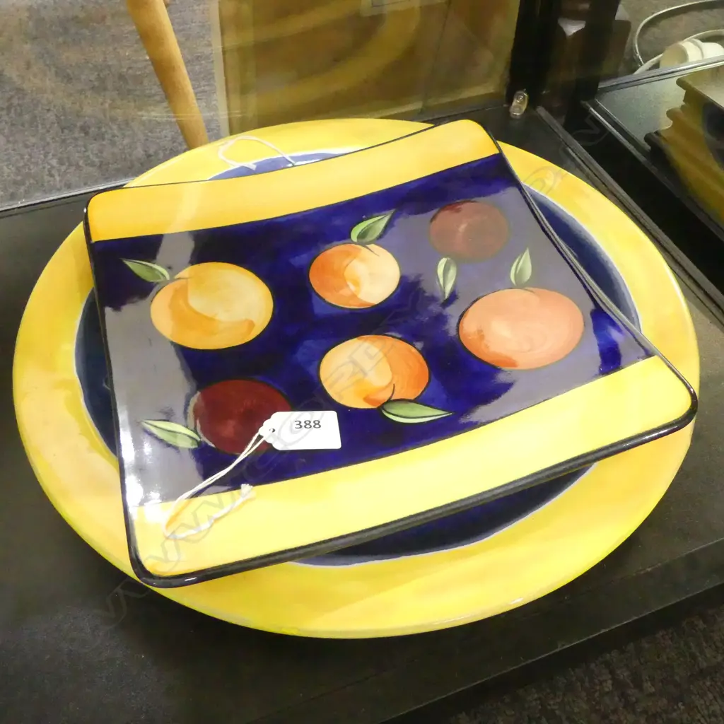 MATAKANA POTTERY SHELLFISH PLATTER  DIA370MM WITH POTTERY FRUIT PLATTER DIA250MM Image 1++