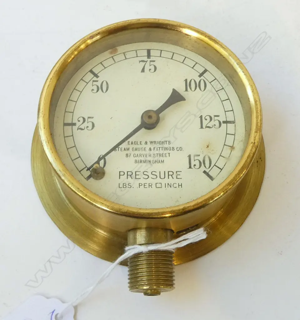 MINT & BOXED  VINTAGE BRASS PRESSURE GAUGE DIA100MM Image 1++