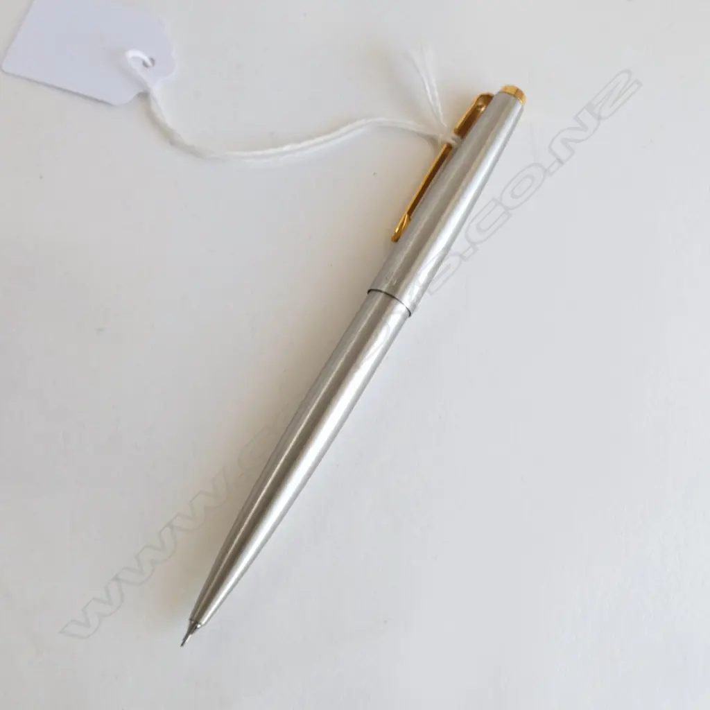 PARKER 45 PUSH MECHANISIM PENCIL; REPLACEMENT LEADS & ERASER INSIDE CASING Image 1++