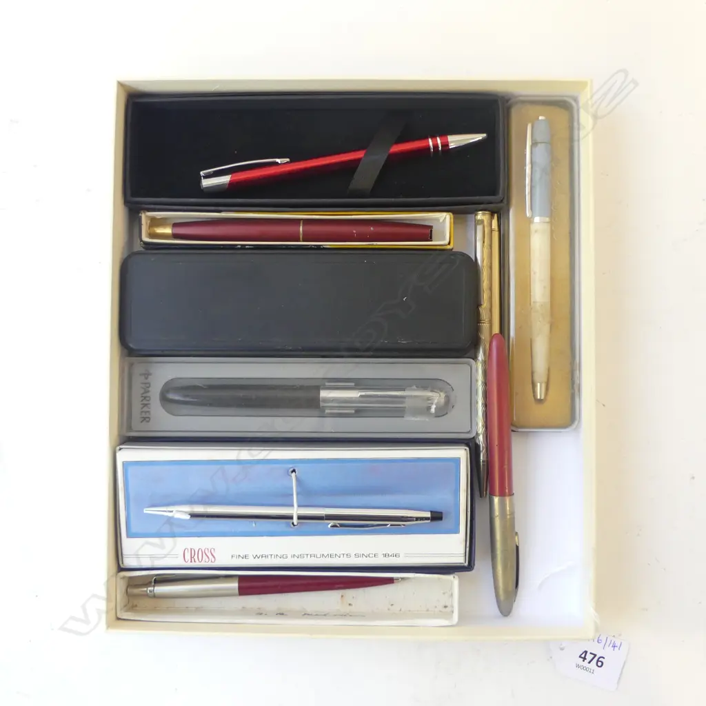 TRAY OF 10 VINTAGE PENS SHEAFFERS ETC Image 1++