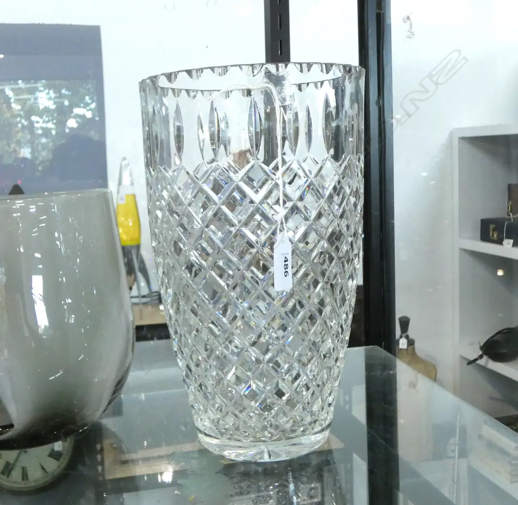 TALL CUT CRYSTAL VASE H260MM Image 1++