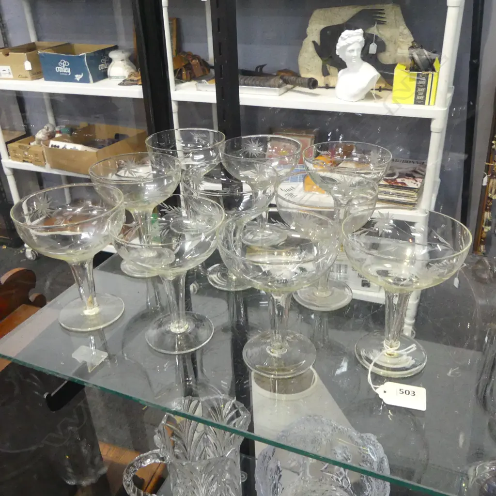 10 HOLLOW STEM CHAMPAGNE GLASSES H.115mm Image 1++