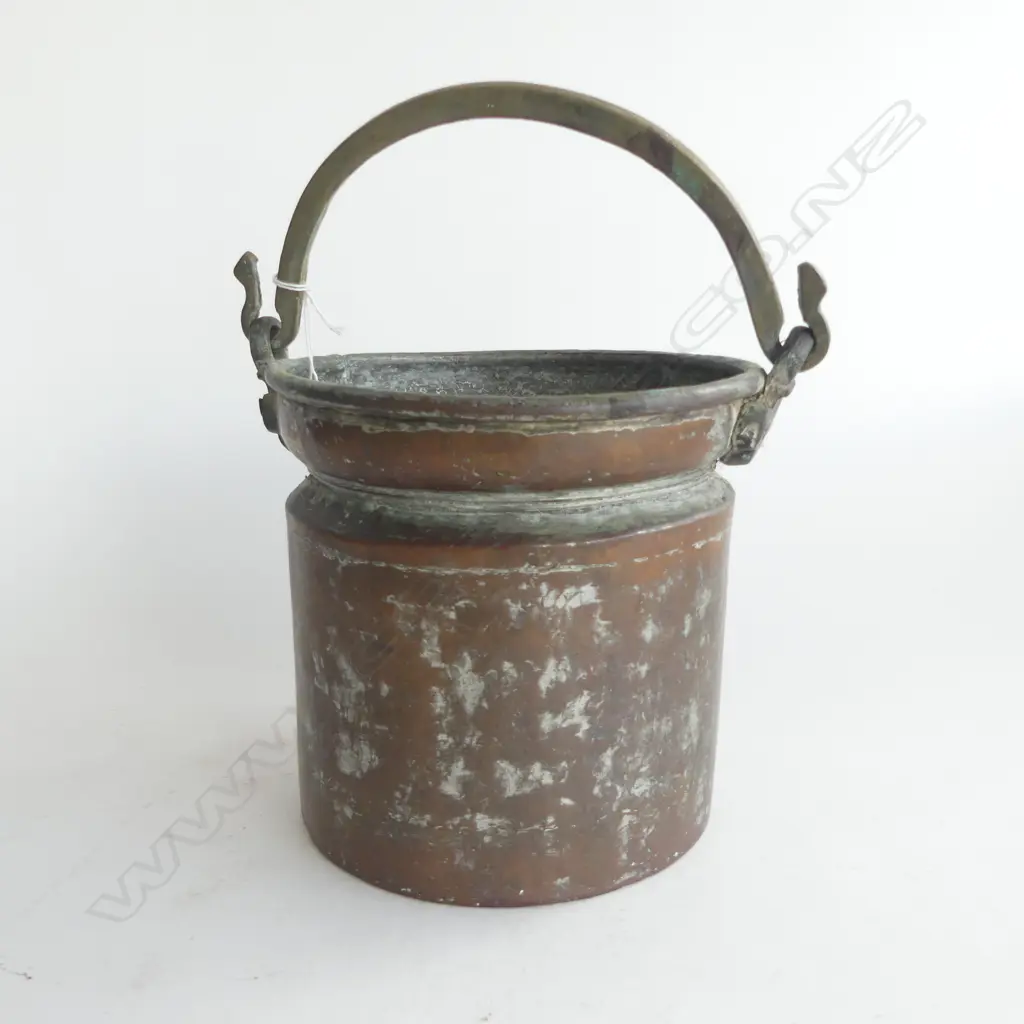 VINTAGE METAL BUCKET w. SWING HANDLE H.220mm Image 1++