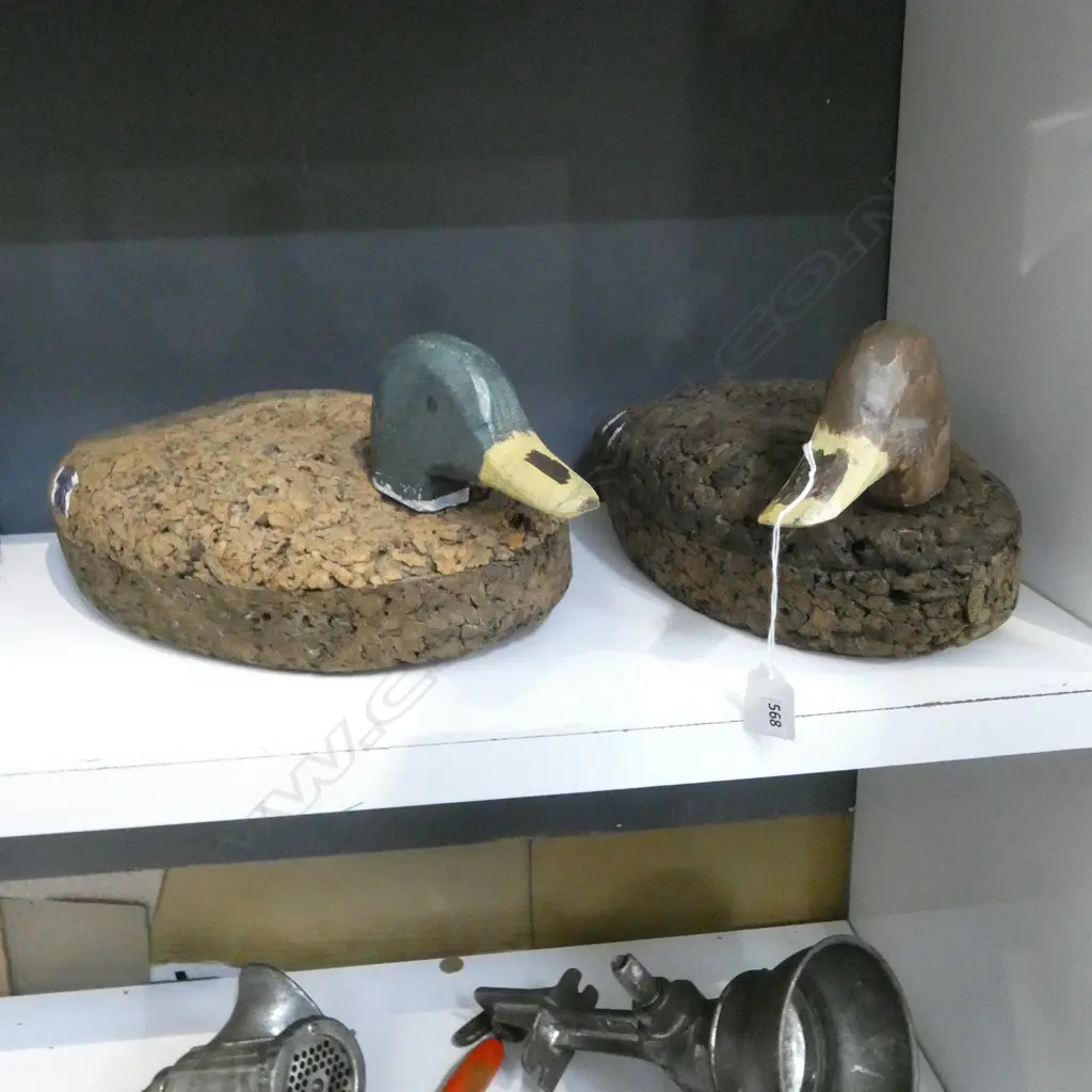 2 CORK DUCK DECOYS L.370mm Image 1++