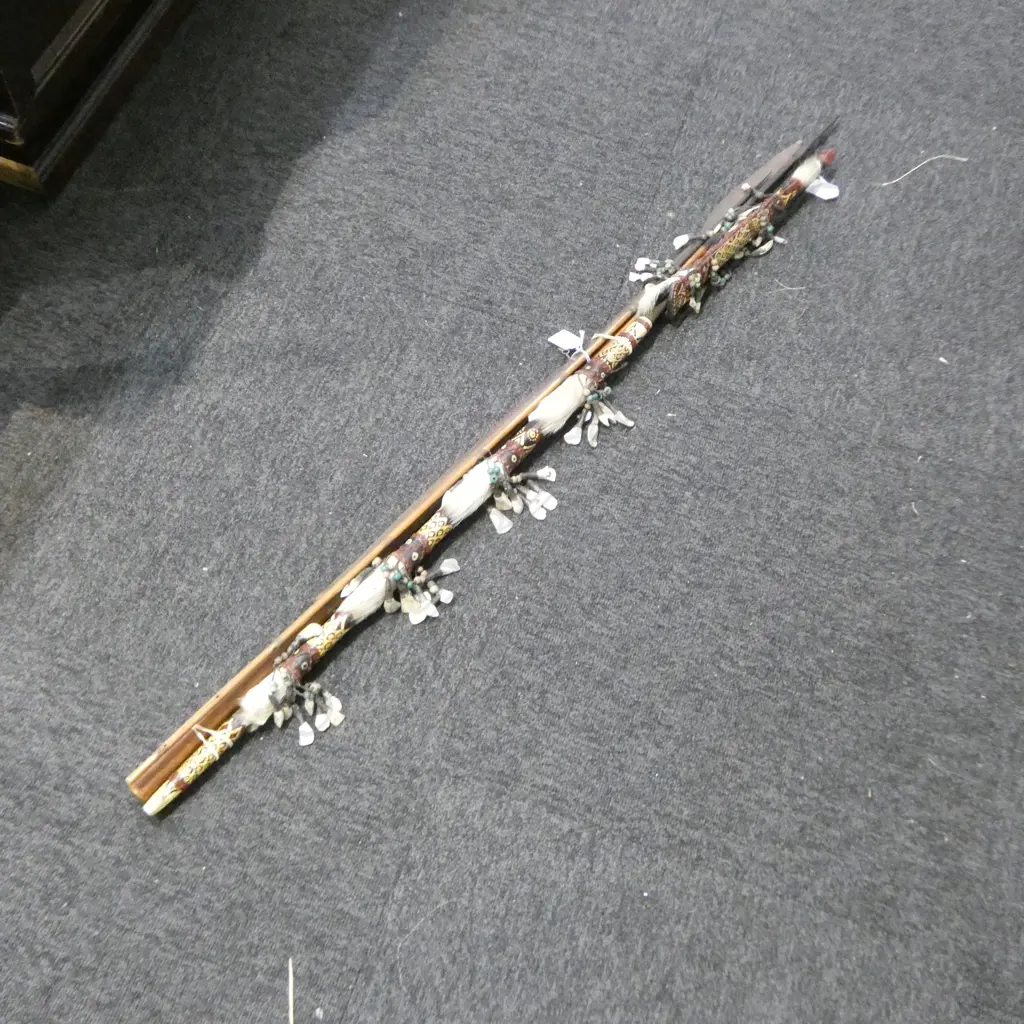 2 ETHNIC SPEARS & 2 ARROWS L1060MM Image 1++