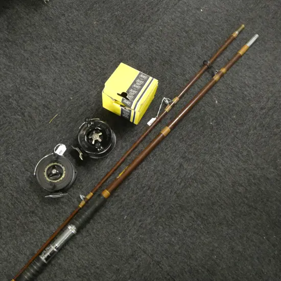 VINTAGE KILWELL FISHING ROD + TWO VINTAGE REELS