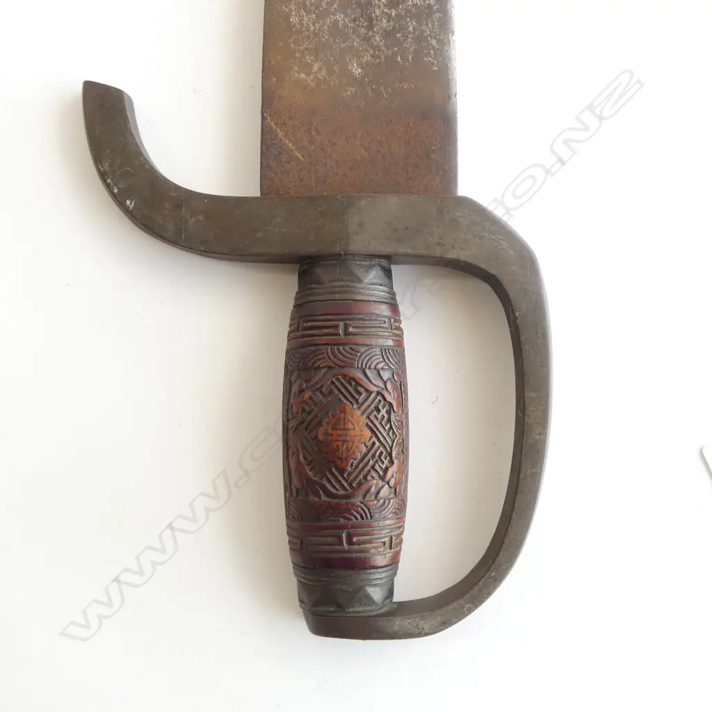 PR 19thC CHINESE BUTTERFLY SWORDS L.435mm Image 1++