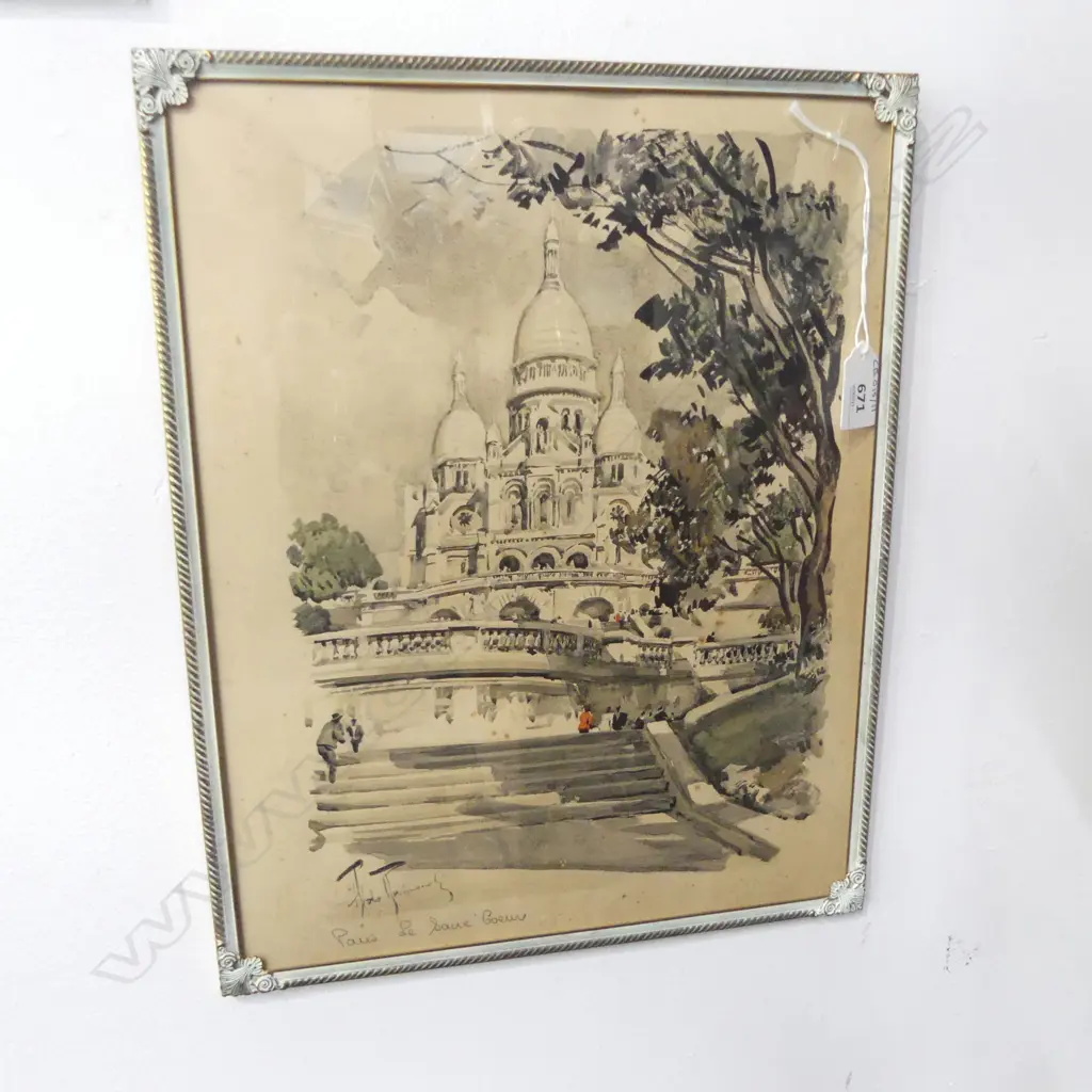 SIGNED W/C PARIS L360 W280MM Image 1++