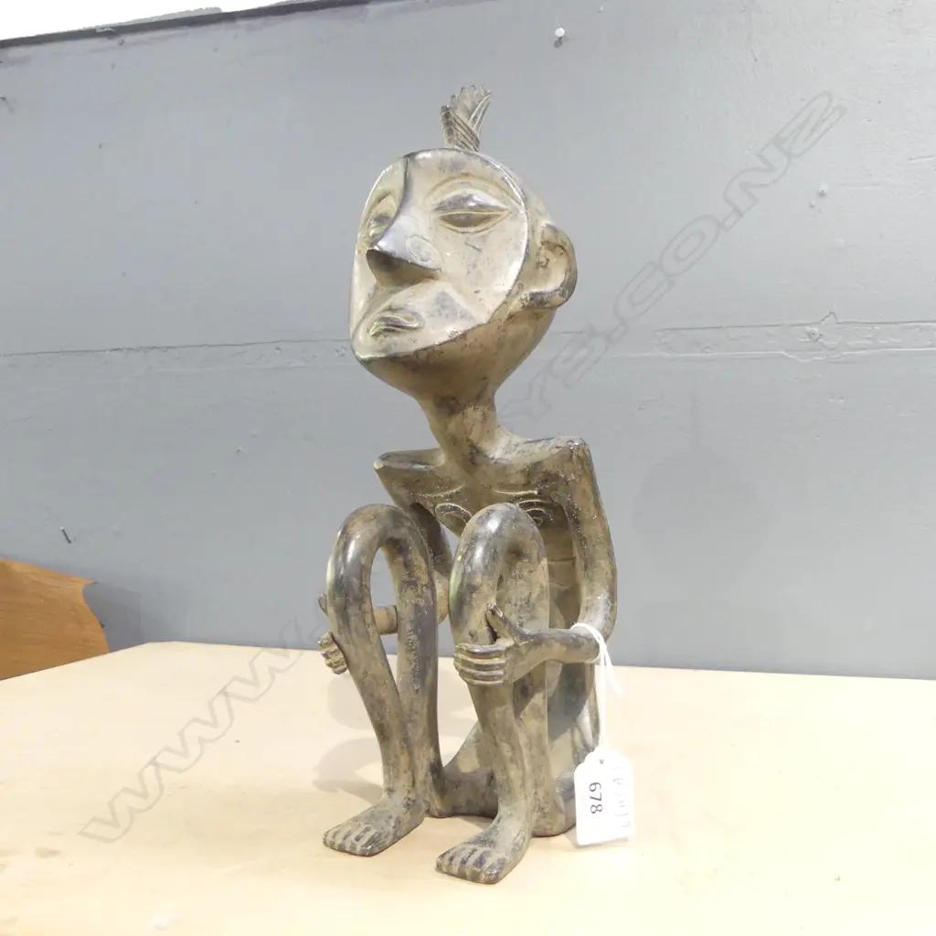 BRONZE ABSTRACT AFRICAN FIGURE H.320mm Image 1++