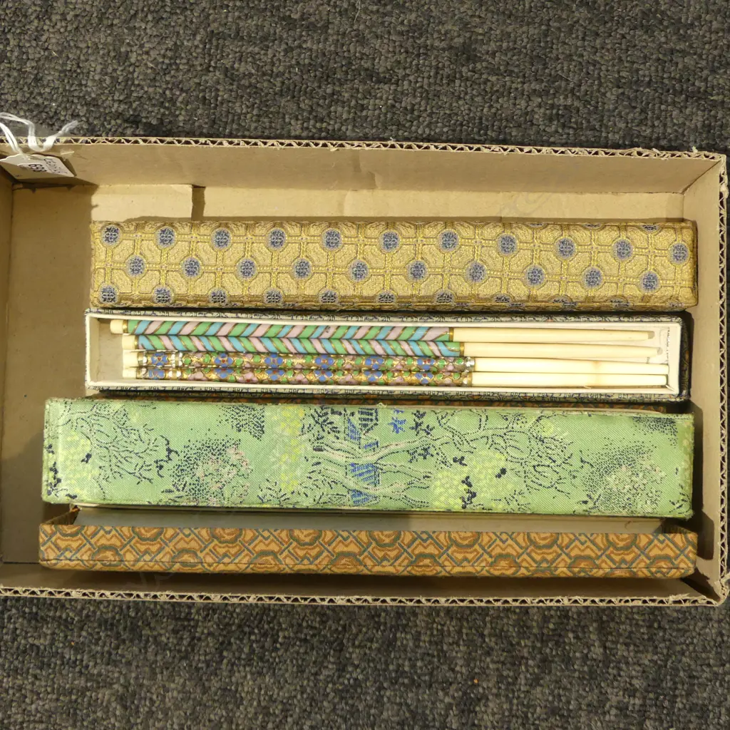 4 BOXED SETC CLOISONE CHOPSTICKS Image 1++